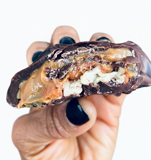 Chocolate bar with white background