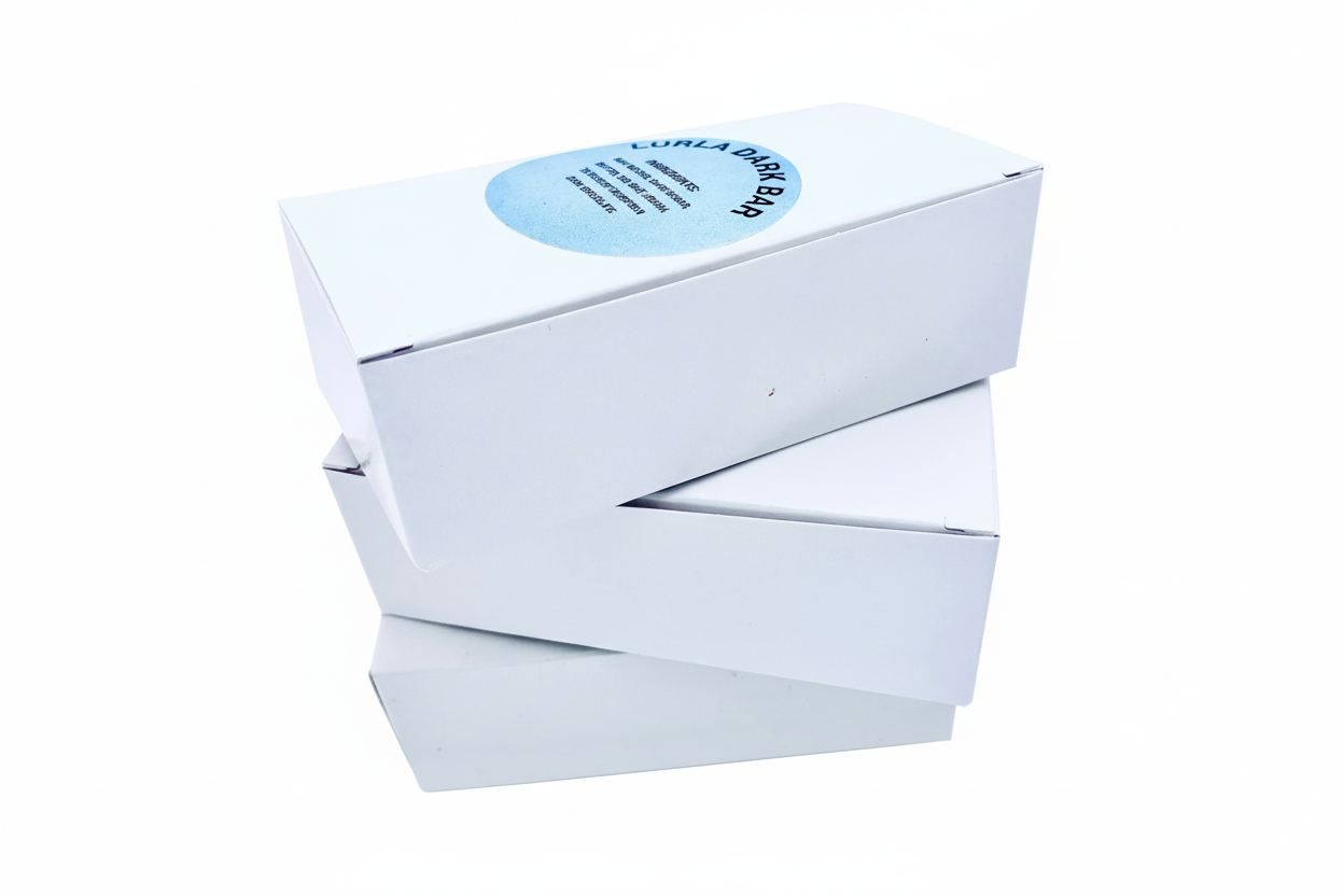 Chocolate Janelle boxes on white background
