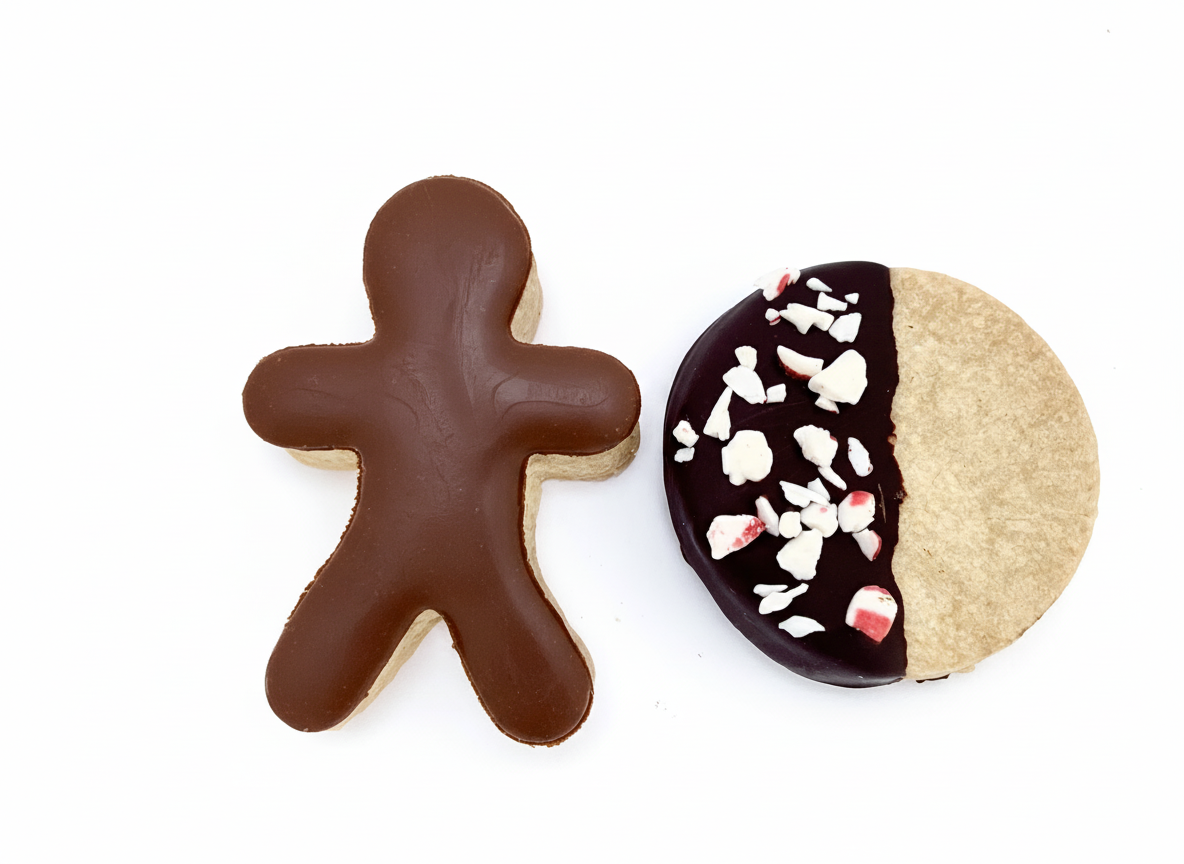 Chocolate products with white background