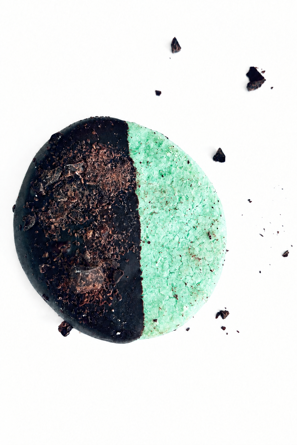 Cookie image with the upper-left brown line removed